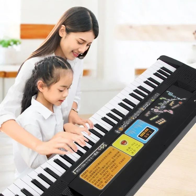 Musical Instrument Harmonium - คีย์บอร์ดอิเล็กทรอนิกส์สำหรับเด็กเปียโน 37/61 คีย์พร้อมไมโครโฟนเครื่องดนตรีสำหรับผู้เริ่มต้นของเล่นเพื่อการศึกษาของขวัญสำหรับเด็ก