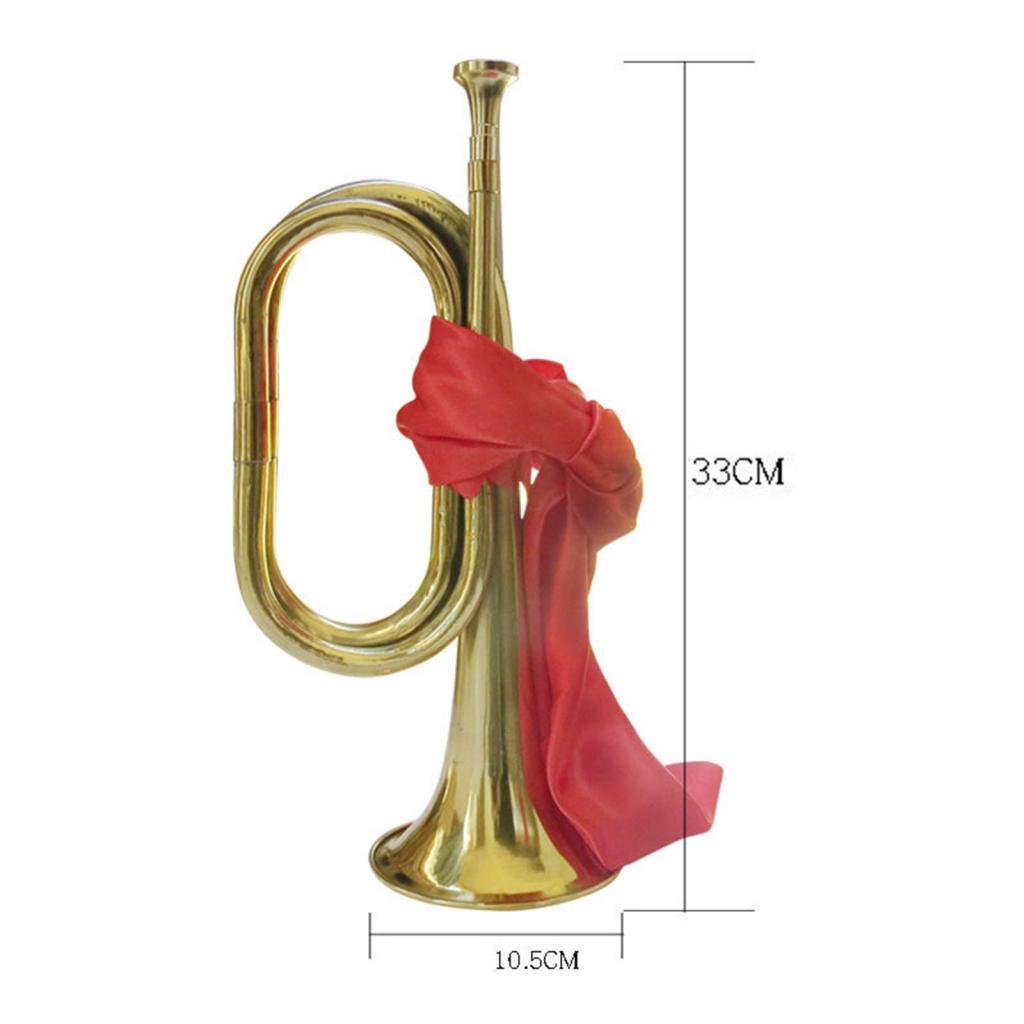 Musical Instrument Bugle - แตรเป่าลมมาตรฐานสำหรับวงดนตรี ขนาด 13 นิ้ว สำหรับการแสดง ฝึกซ้อม