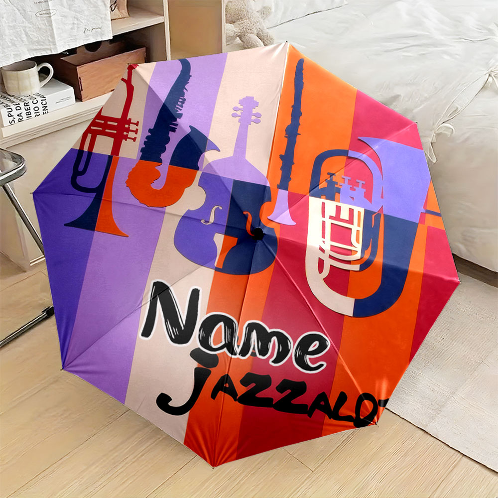 Musical Instrument And Names - ร่มพับลายชื่อตามสั่ง, 