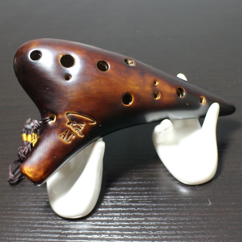 Musical Instrument Harmonium - เครื่องดนตรีโอคารินา12รูสำหรับเด็กเครื่องดนตรีแบบมืออาชีพมอบโอคารินาในตำนาน