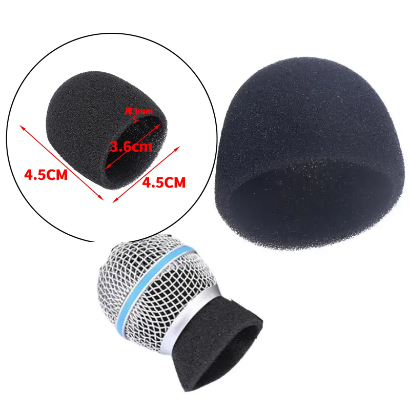 Shure Mic Mv7 - ฟองน้ำกันลมสำหรับไมโครโฟน 2 ชิ้น สำหรับ Shure SM58
