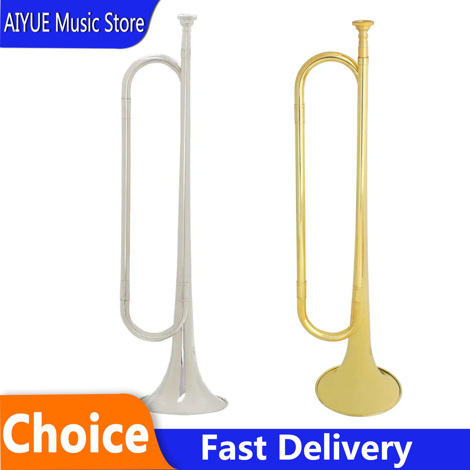 Musical Instrument Bugle - แตรทรัมเป็ต SLADE Retro Bb Flat พร้อมปากเป่า