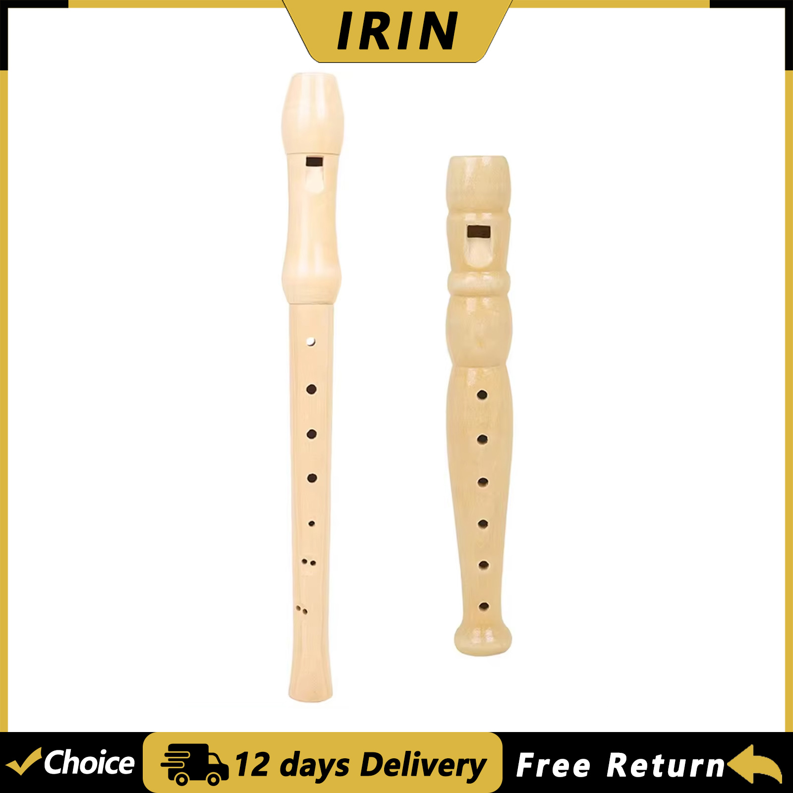 Musical Instrument Harmonium - IRIN 6/8 โฮลเรคอร์เดอร์ ฟลุตสีไม้ เครื่องดนตรีออร์ฟระดับมืออาชีพ ของขวัญสำหรับเด็กและผู้ใหญ่เพื่อการเรียนรู้