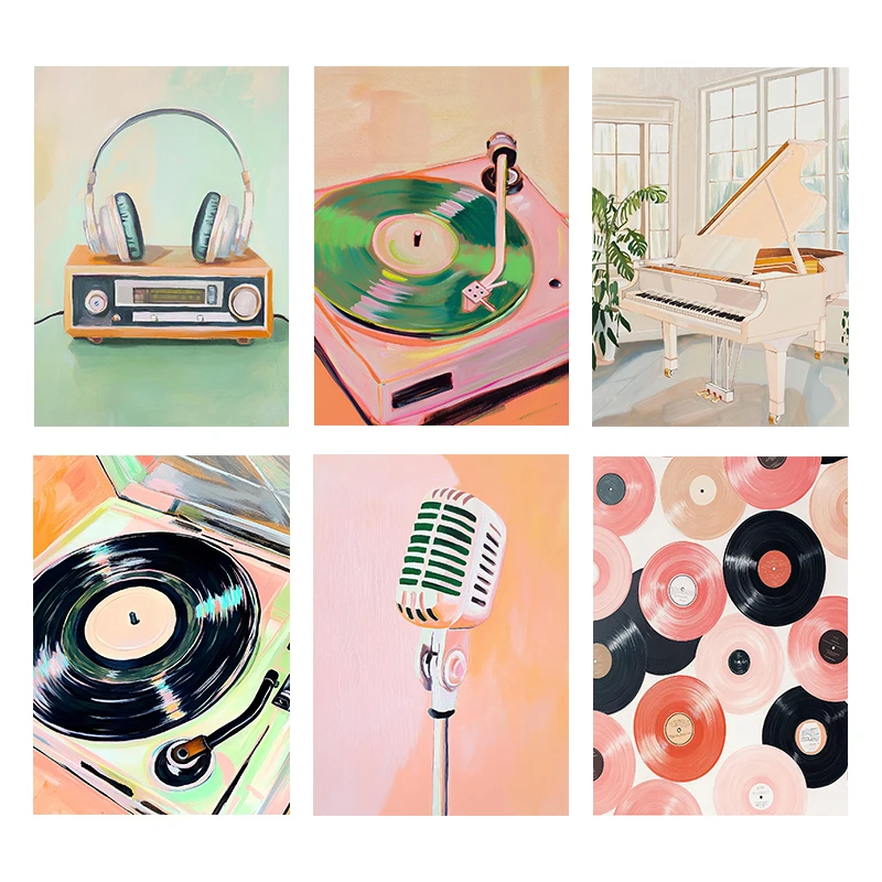 (ไม่มีกรอบ) โปสเตอร์ศิลปะดนตรี - Picture Of Musical Instrument บทวิจารณ์และราคา